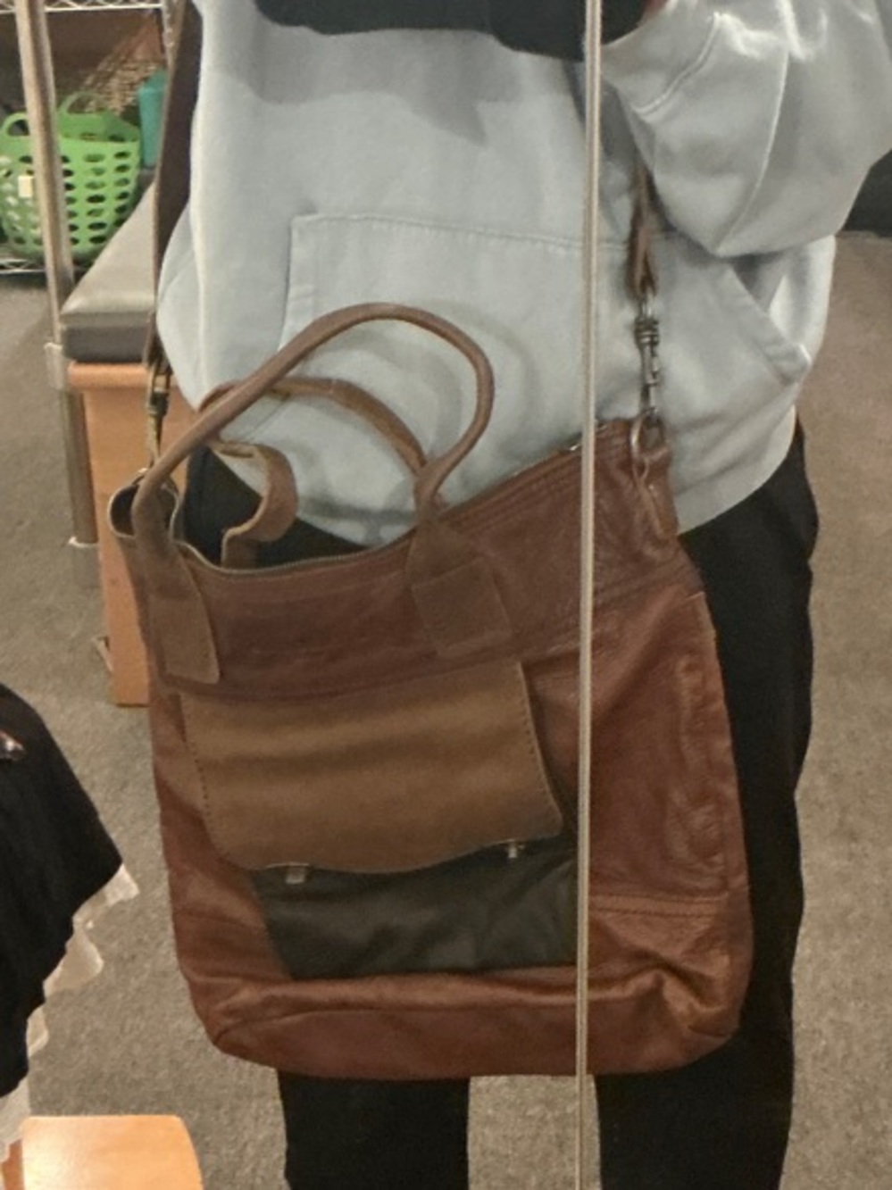 Liebeskind Tri-Tone Leather Satchel in Rust, Tan and Dark Brown - Picture 8 of 8